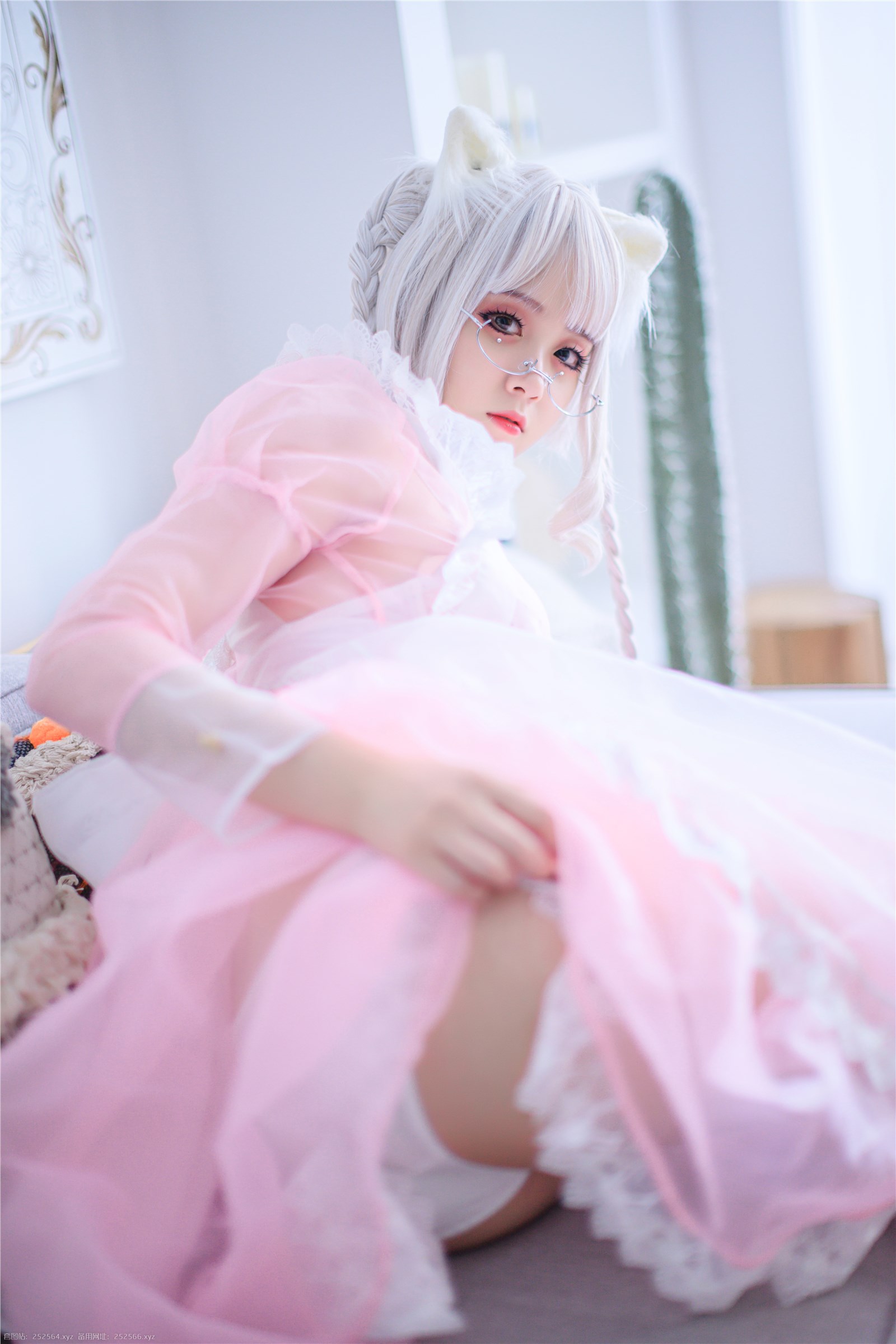 No.003 autumn bright pink transparent maid(9)